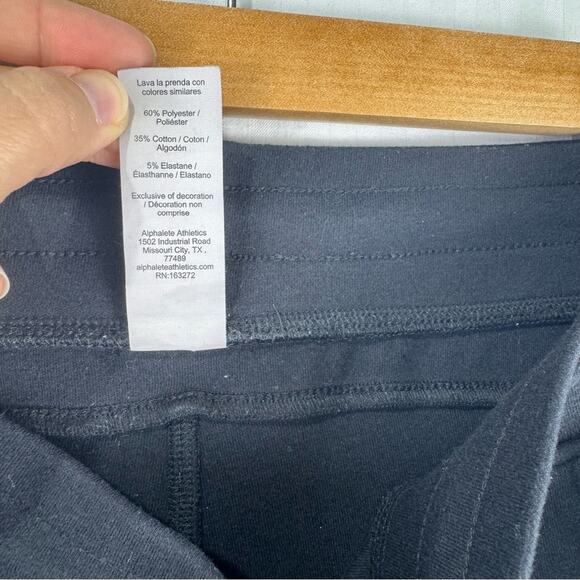 Alphalete Classic Capital Logo Black Crop Hoodie & Jogger Sweatpants Size Medium - Picture 12 of 12